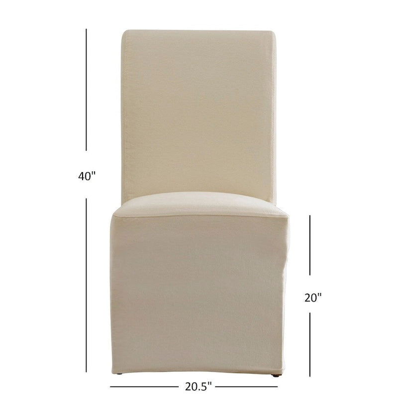 Chaise de salle à manger élégante à housse amovible, en tissu doux, pour des repas chaleureux en famille