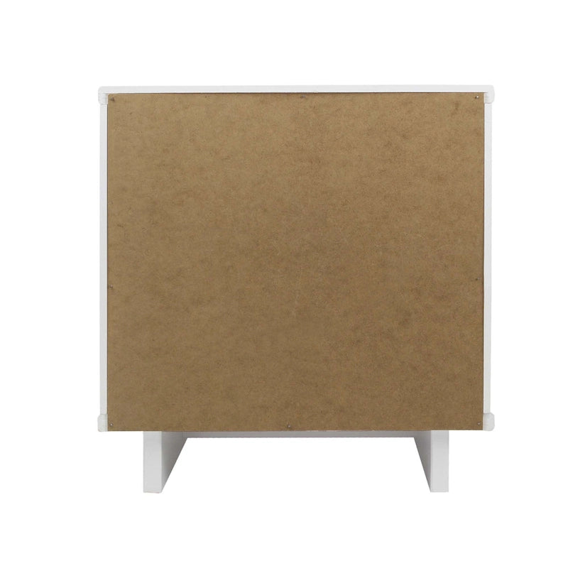 Ensemble de 2 tables de chevet Comfort Granville de style mi-siècle, en bois massif, avec 2 tiroirs