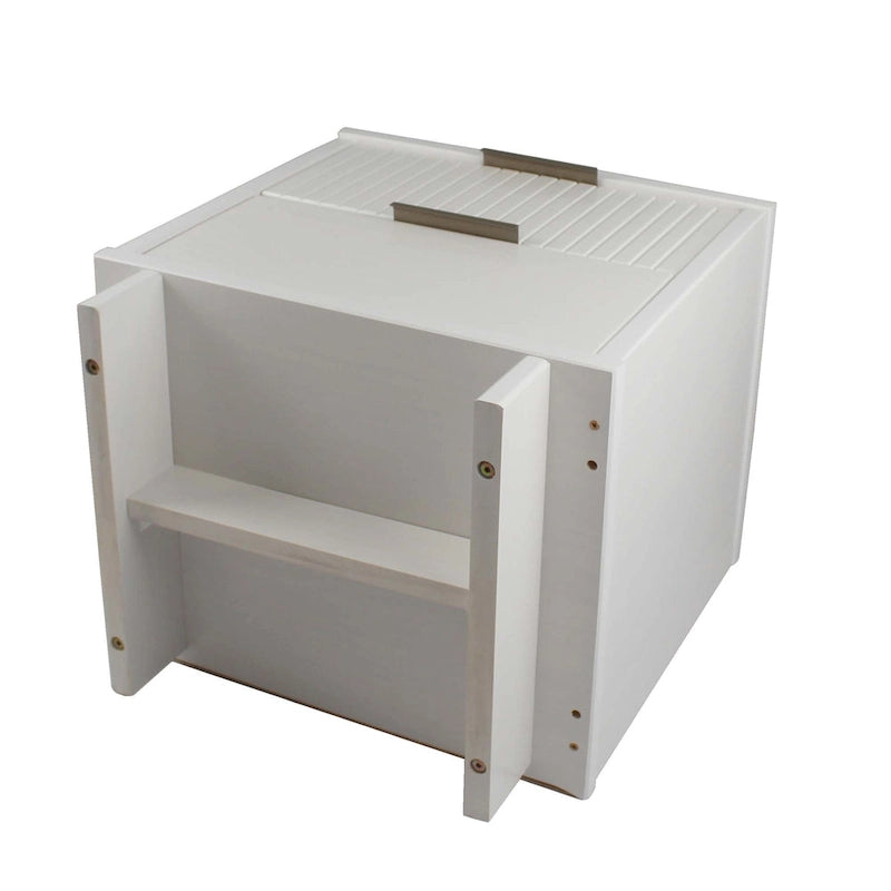 Ensemble de 2 tables de chevet Comfort Granville de style mi-siècle, en bois massif, avec 2 tiroirs