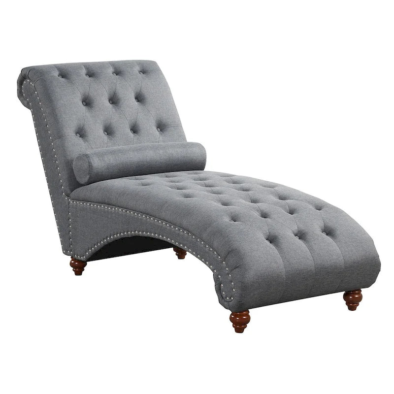 Moderner armloser Chaiselongue-Sessel aus Samt für den Innenbereich mit 1 Nackenrolle