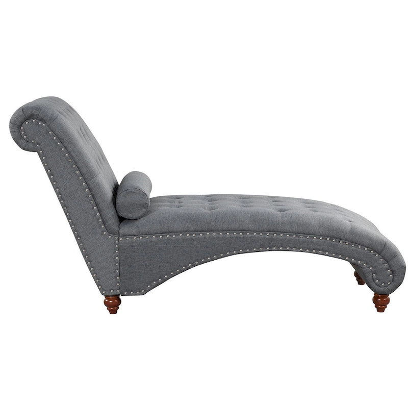 Moderner armloser Chaiselongue-Sessel aus Samt für den Innenbereich mit 1 Nackenrolle