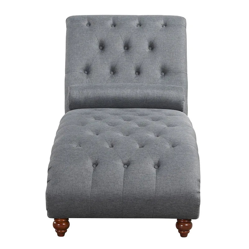 Moderner armloser Chaiselongue-Sessel aus Samt für den Innenbereich mit 1 Nackenrolle
