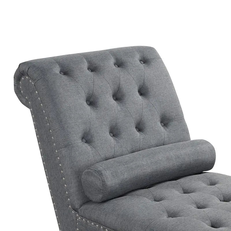 Moderner armloser Chaiselongue-Sessel aus Samt für den Innenbereich mit 1 Nackenrolle