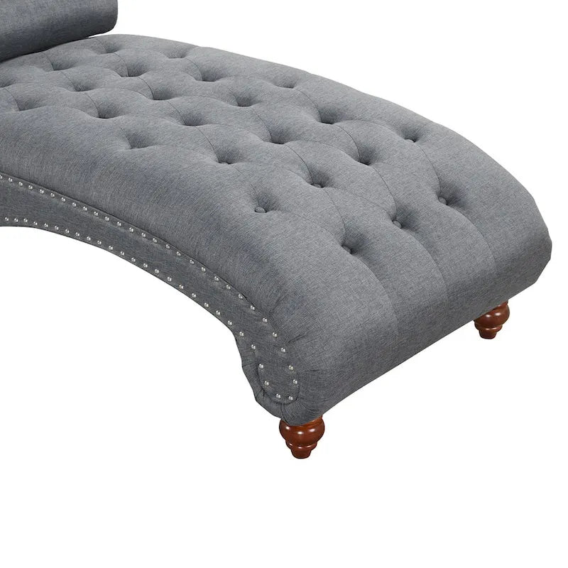 Moderner armloser Chaiselongue-Sessel aus Samt für den Innenbereich mit 1 Nackenrolle