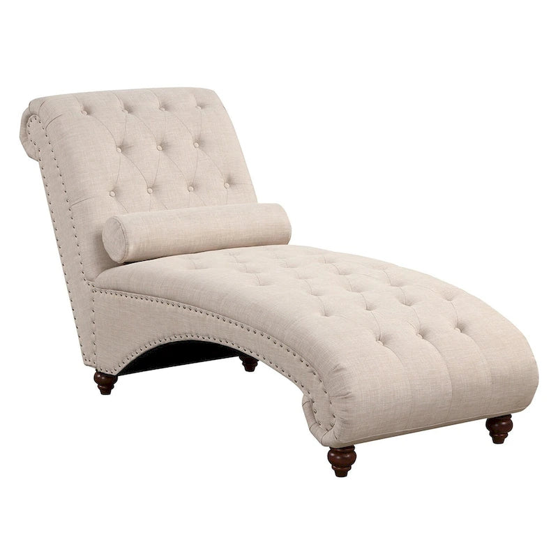 Moderner armloser Chaiselongue-Sessel aus Samt für den Innenbereich mit 1 Nackenrolle