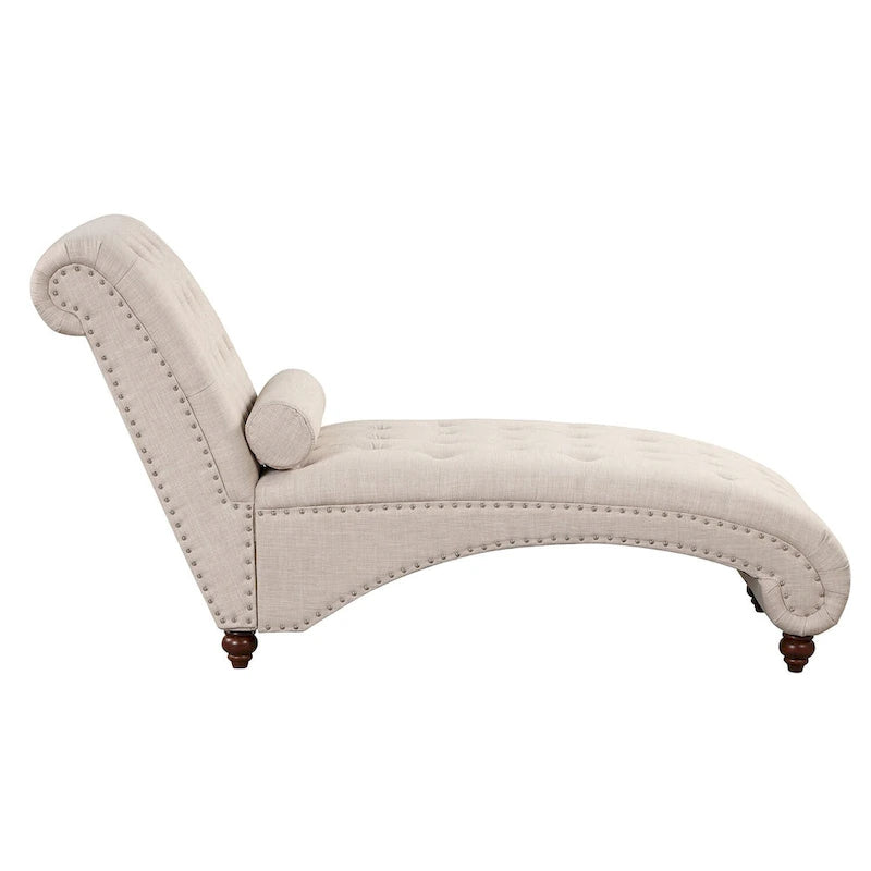 Moderner armloser Chaiselongue-Sessel aus Samt für den Innenbereich mit 1 Nackenrolle