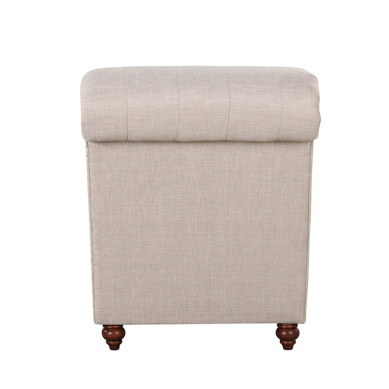 Moderner armloser Chaiselongue-Sessel aus Samt für den Innenbereich mit 1 Nackenrolle