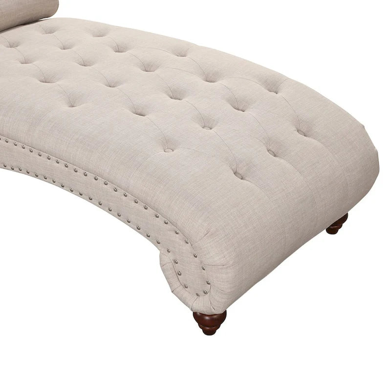 Moderner armloser Chaiselongue-Sessel aus Samt für den Innenbereich mit 1 Nackenrolle