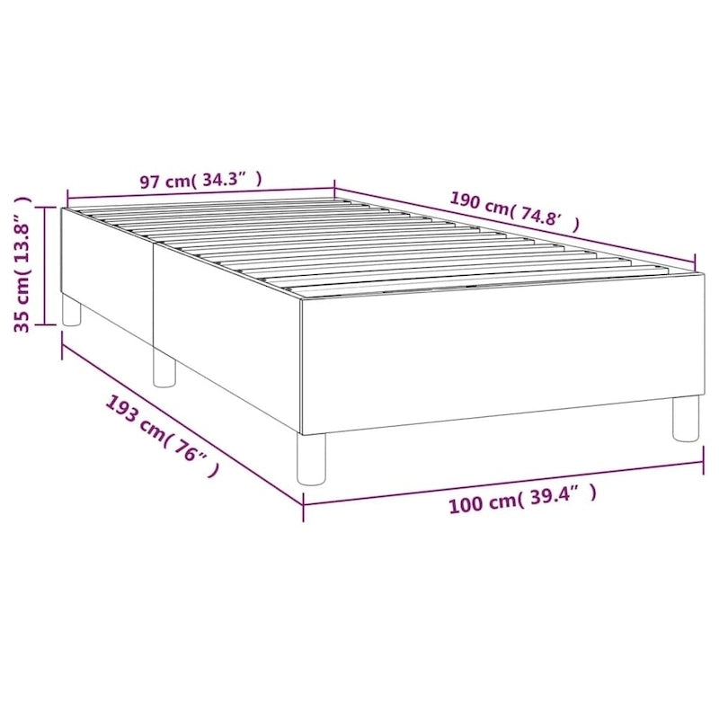 Bettrahmen mit Boxspring-Unterbau, Plattformbett, Matratzenunterbau, Schlafzimmer, Stoff