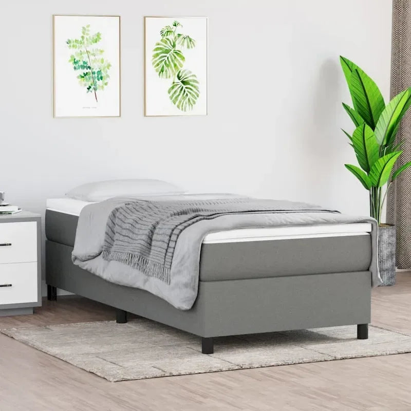 Bettrahmen mit Boxspring-Unterbau, Plattformbett, Matratzenunterbau, Schlafzimmer, Stoff