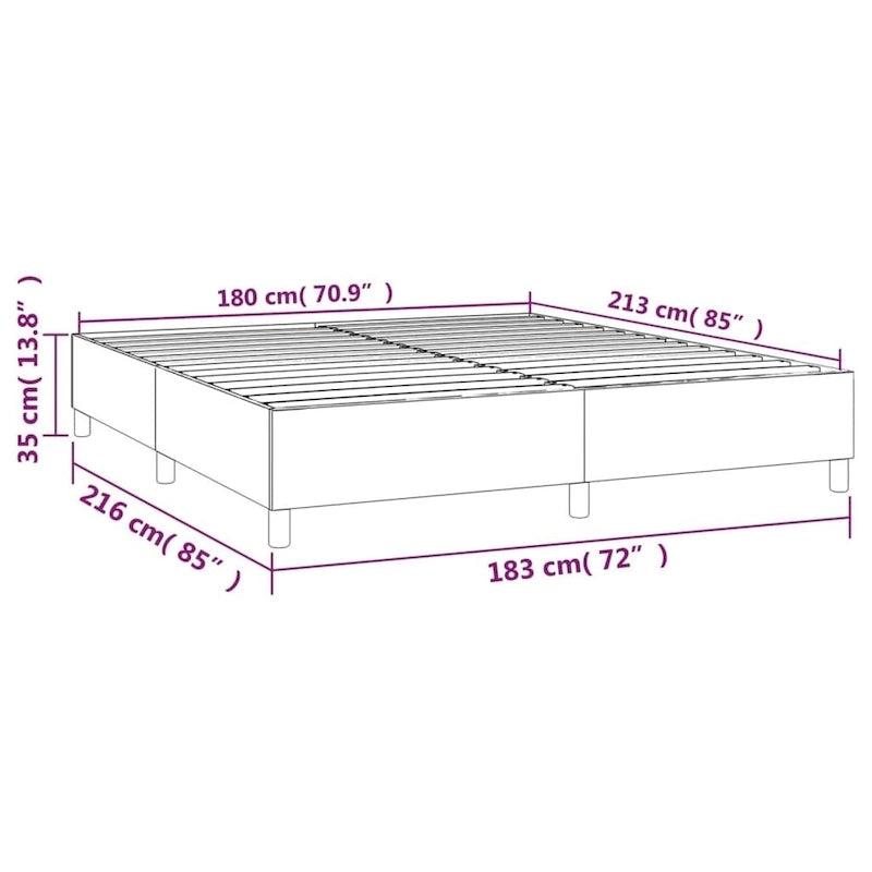 Bettrahmen mit Boxspring-Unterbau, Plattformbett, Matratzenunterbau, Schlafzimmer, Stoff