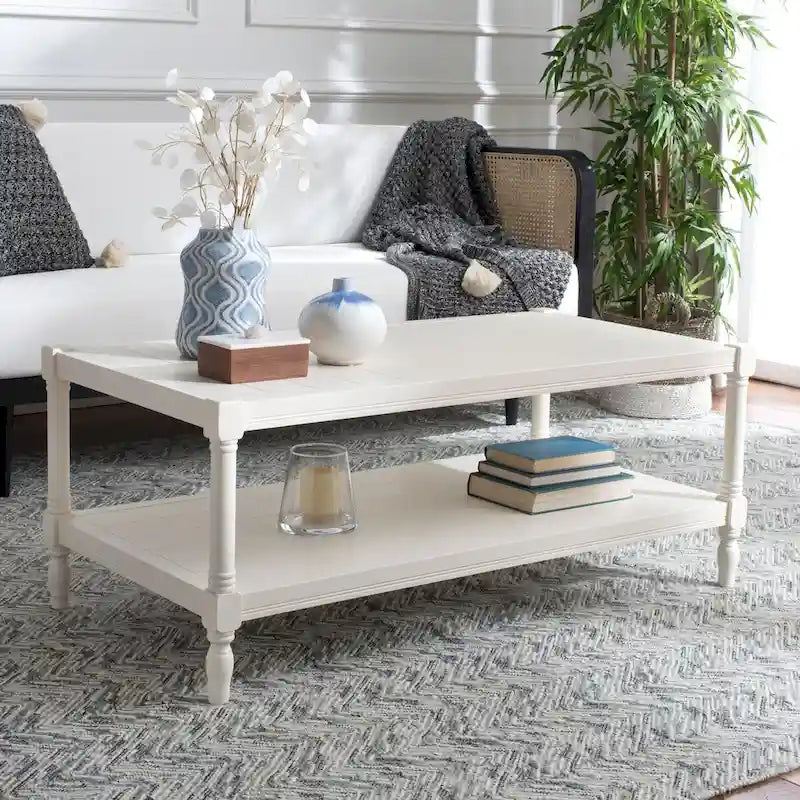 Weißer Couchtisch - 47.2 x 23.6 x 18.9 - 47Wx24Dx19H