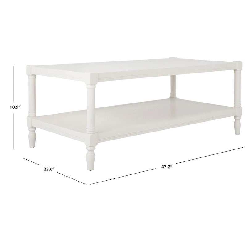 Weißer Couchtisch - 47.2 x 23.6 x 18.9 - 47Wx24Dx19H