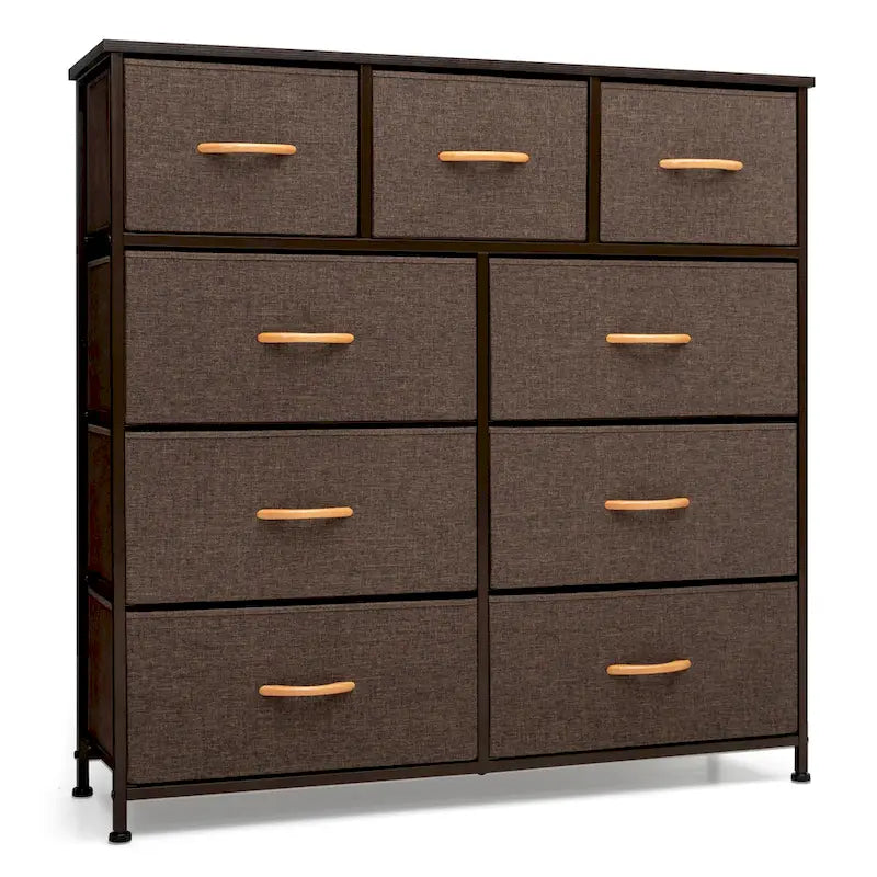 Commode de rangement extra-large en tissu à 9 tiroirs