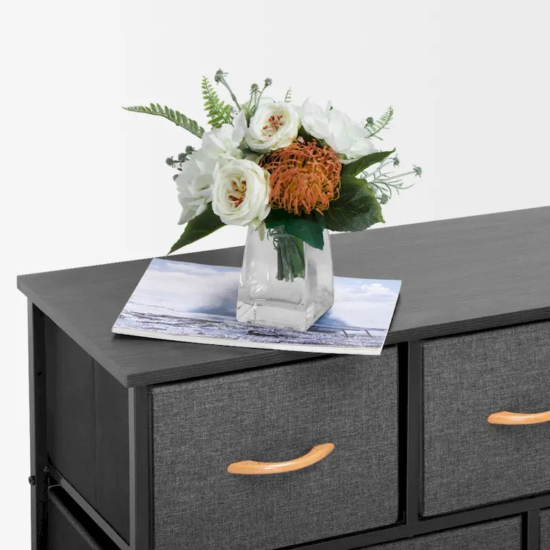 Commode de rangement extra-large en tissu à 9 tiroirs