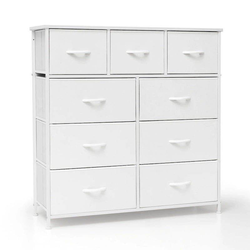 Commode de rangement extra-large en tissu à 9 tiroirs