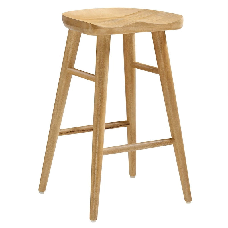 Tabourets de comptoir en bois sans dossier - Lot de 2