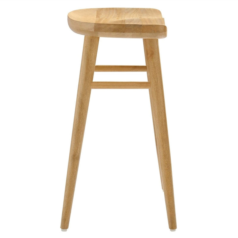 Tabourets de comptoir en bois sans dossier - Lot de 2