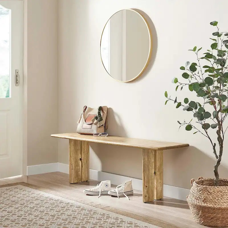 Console en bois naturel, table d’entrée rustique et chaleureuse pour accueillir vos proches à la maison