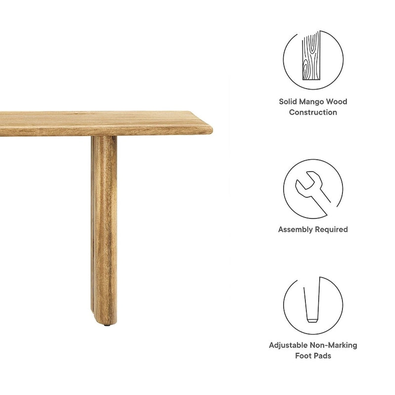 Console en bois naturel, table d’entrée rustique et chaleureuse pour accueillir vos proches à la maison