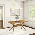 Mesa de comedor rectangular con patas cruzadas