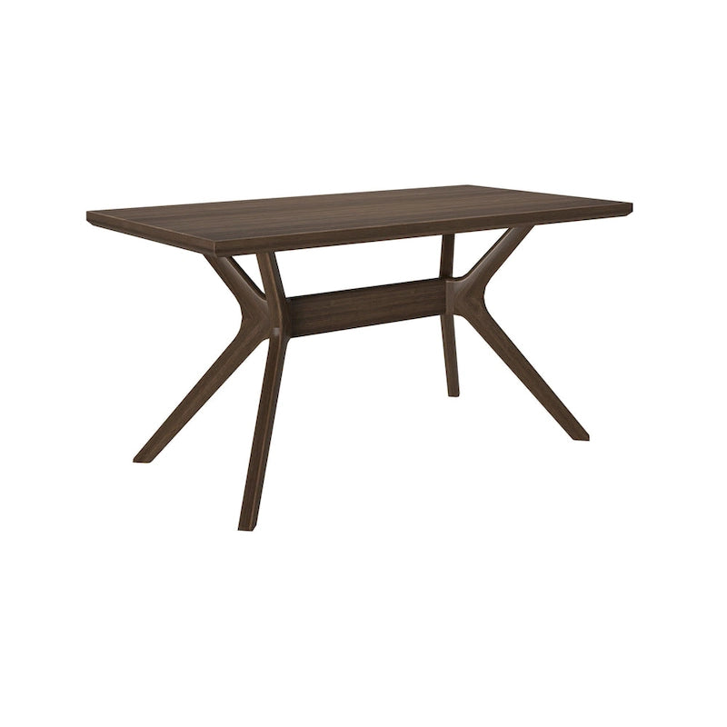 Mesa de comedor rectangular con patas cruzadas