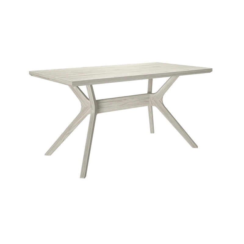 Mesa de comedor rectangular con patas cruzadas