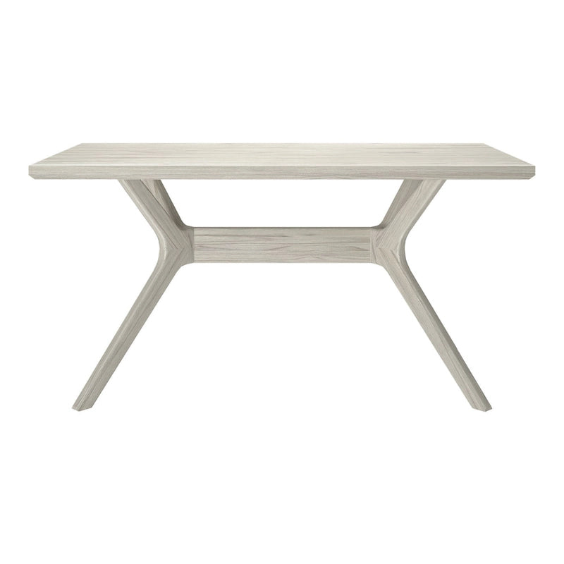 Mesa de comedor rectangular con patas cruzadas