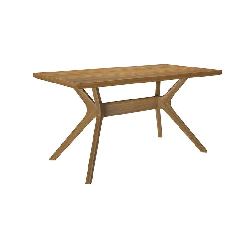 Mesa de comedor rectangular con patas cruzadas