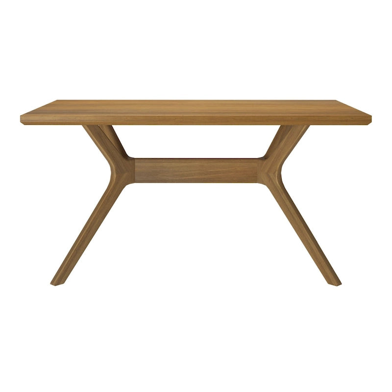 Mesa de comedor rectangular con patas cruzadas