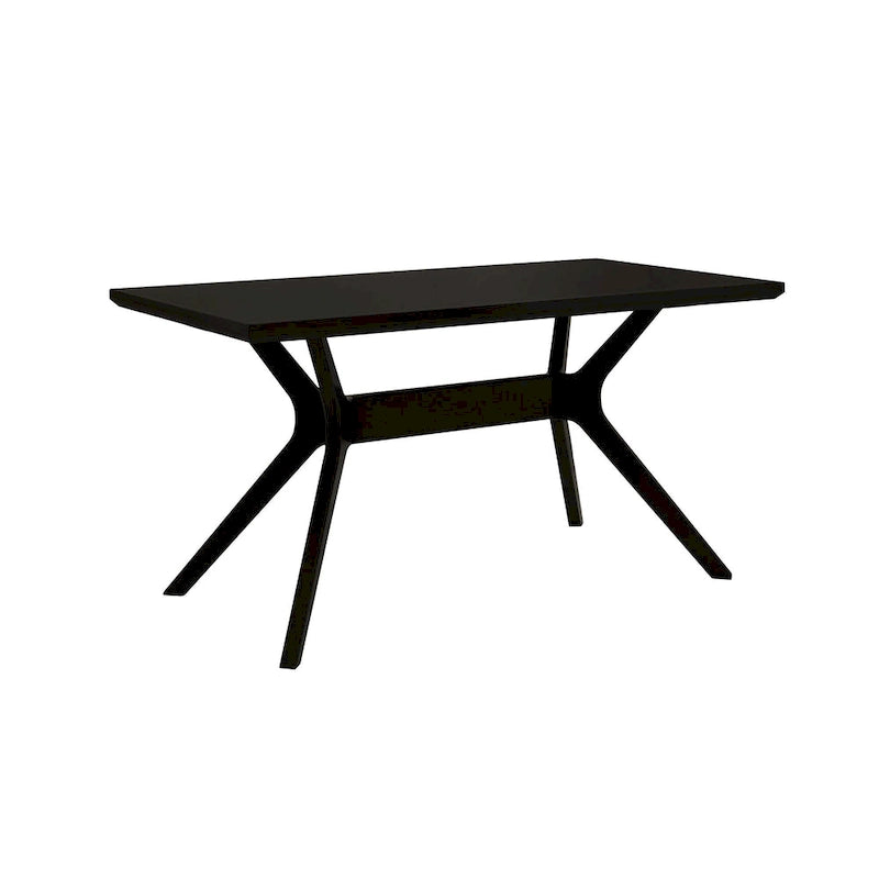 Mesa de comedor rectangular con patas cruzadas