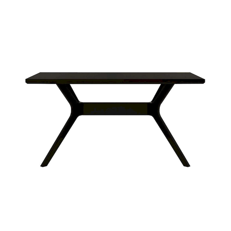 Mesa de comedor rectangular con patas cruzadas