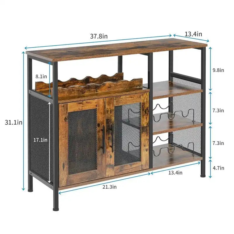 Weinregal-Schrank - 37.8D x 13.4W x 31.1H