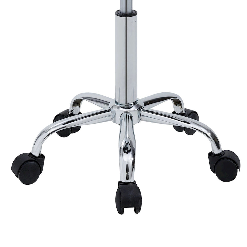 Runder, rückenfreier Rollhocker aus PU-Leder für Salon und Spa
