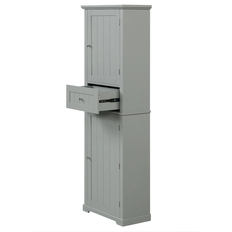 Armario alto de baño con cajón y repisa ajustable