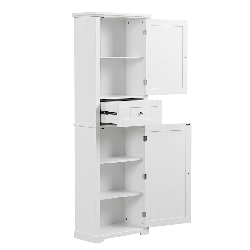Armario alto de baño con cajón y repisa ajustable