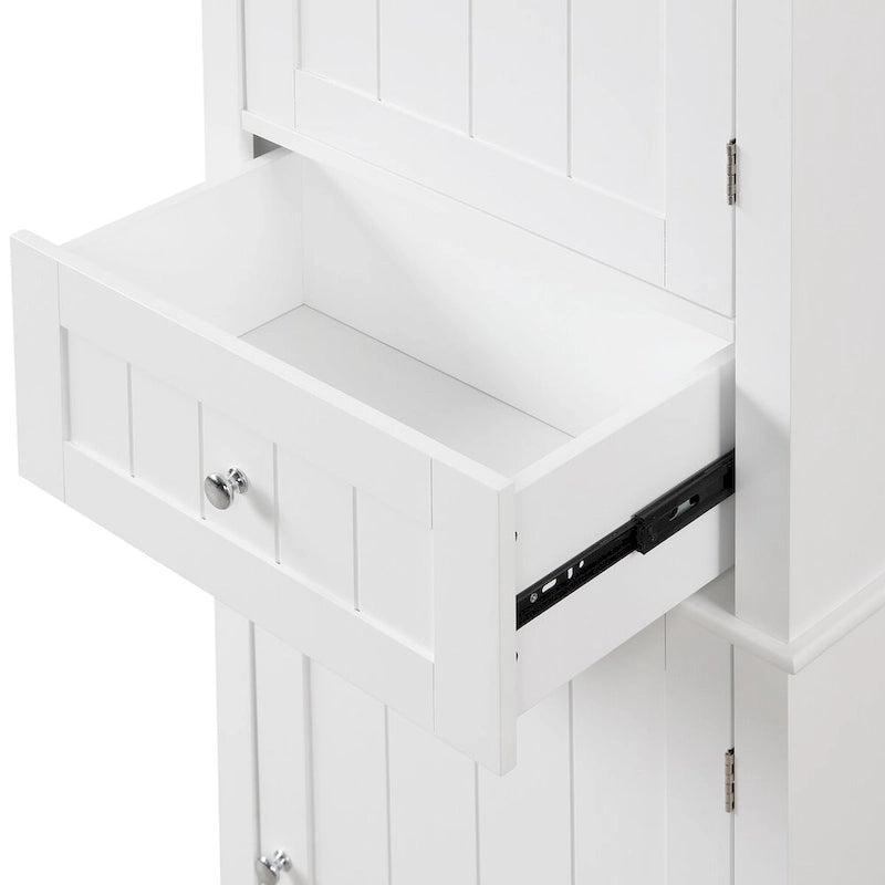 Armario alto de baño con cajón y repisa ajustable