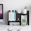 Étagère organisatrice de bureau en bois avec rangement