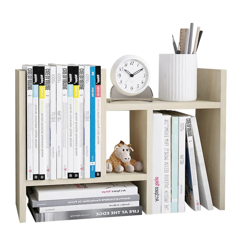 Étagère organisatrice de bureau en bois avec rangement