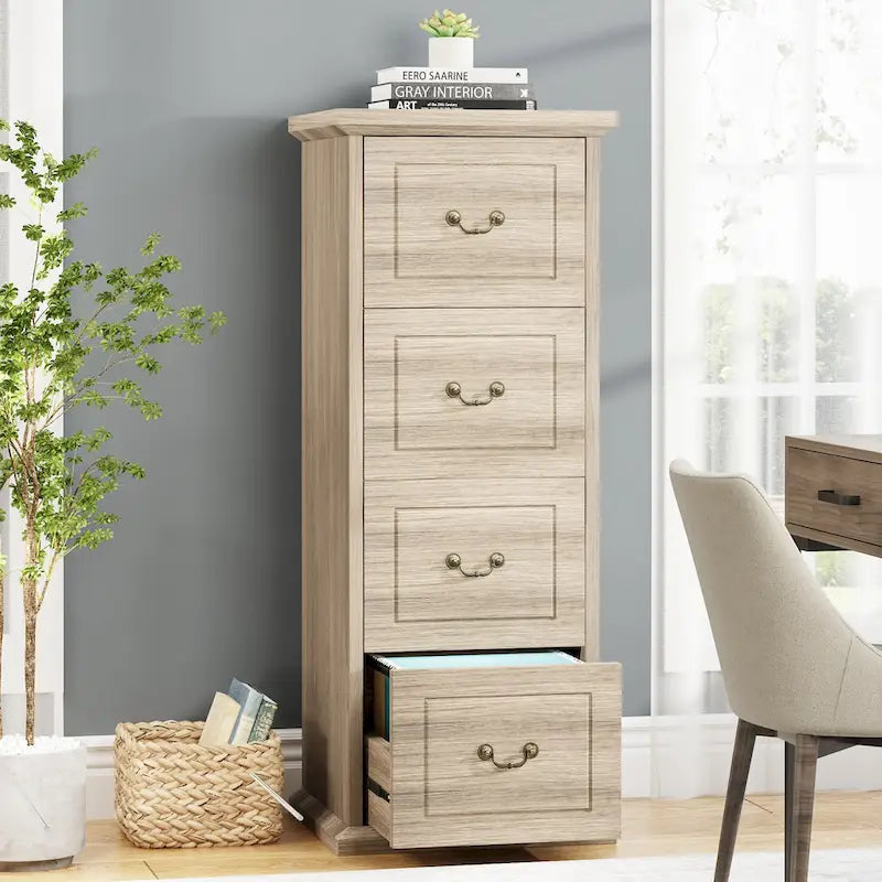 Classeur vertical de 51 pouces à 4 tiroirs, en bois, pour formats A4 /Letter