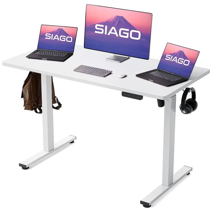Computertisch 48 x 24 Inch, elektrisch höhenverstellbarer Sitz-Steh-Schreibtisch