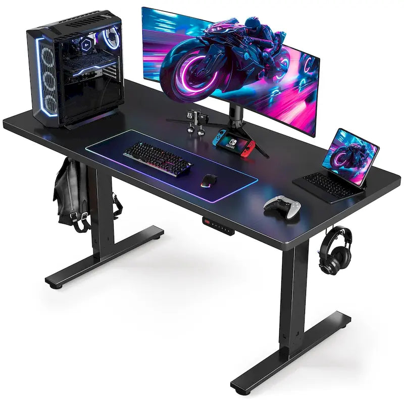 Computertisch 48 x 24 Inch, elektrisch höhenverstellbarer Sitz-Steh-Schreibtisch