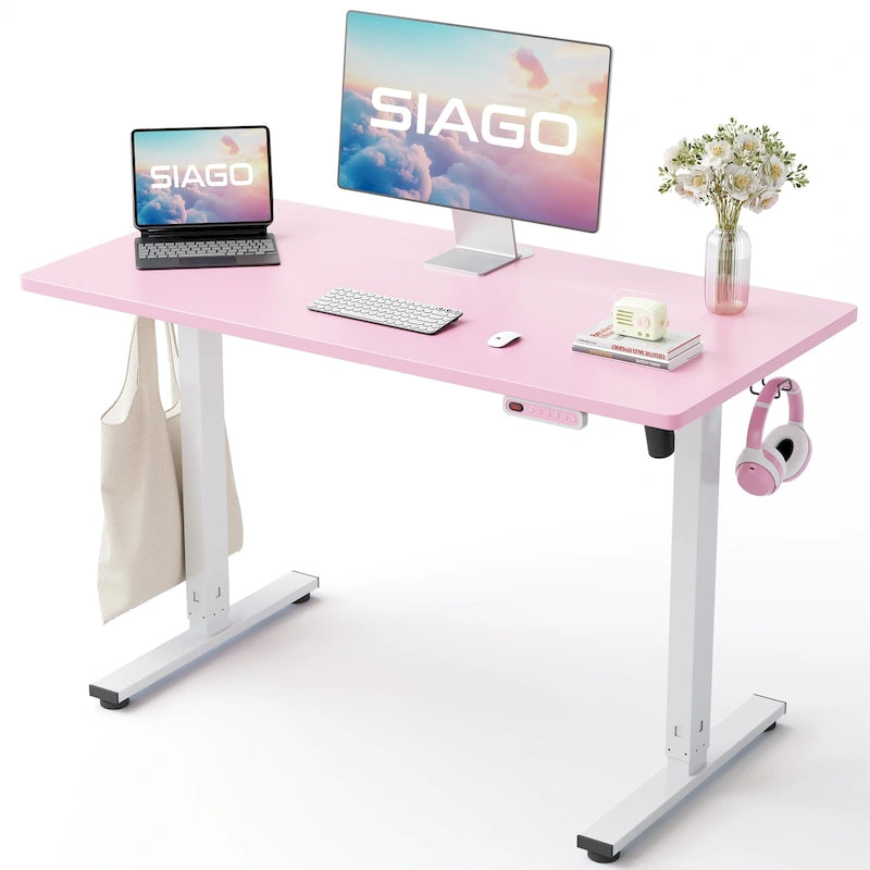 Computertisch 48 x 24 Inch, elektrisch höhenverstellbarer Sitz-Steh-Schreibtisch