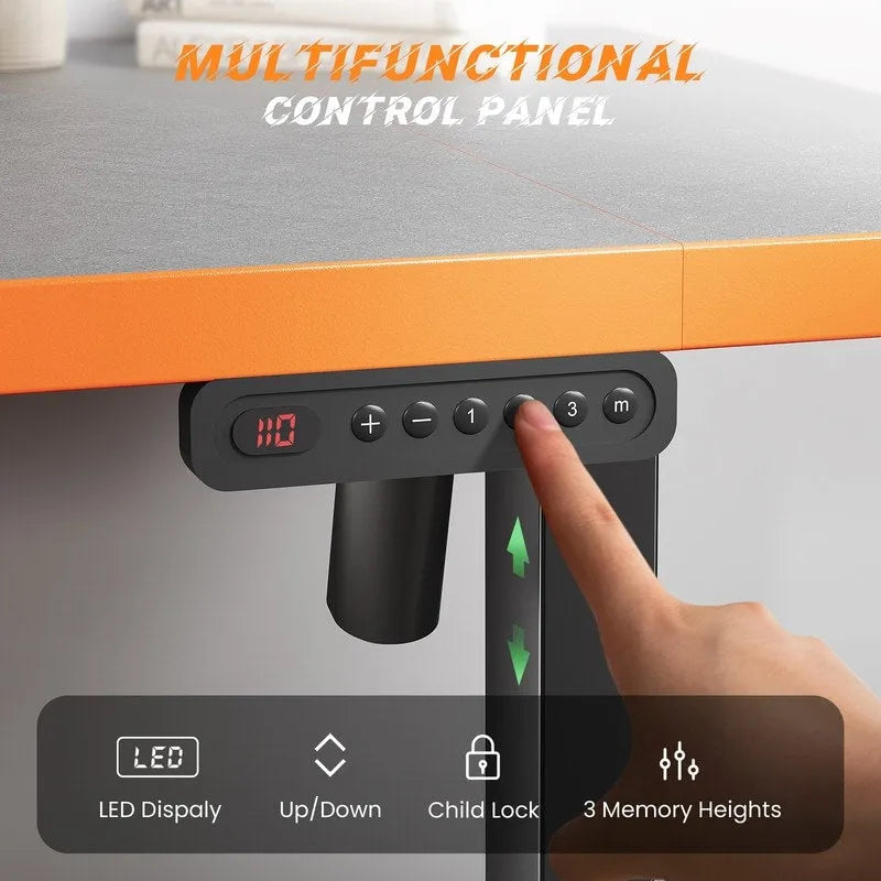 Escritorio eléctrico ajustable de 48 x 24 Inch para trabajar sentado o de pie
