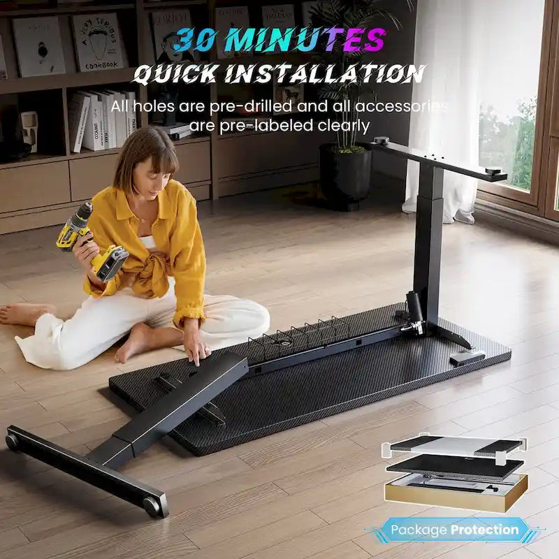Escritorio eléctrico ajustable de 48 x 24 Inch para trabajar sentado o de pie