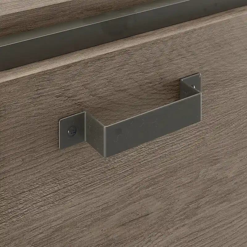 Seitlicher Aktenschrank in rustikalem Grau