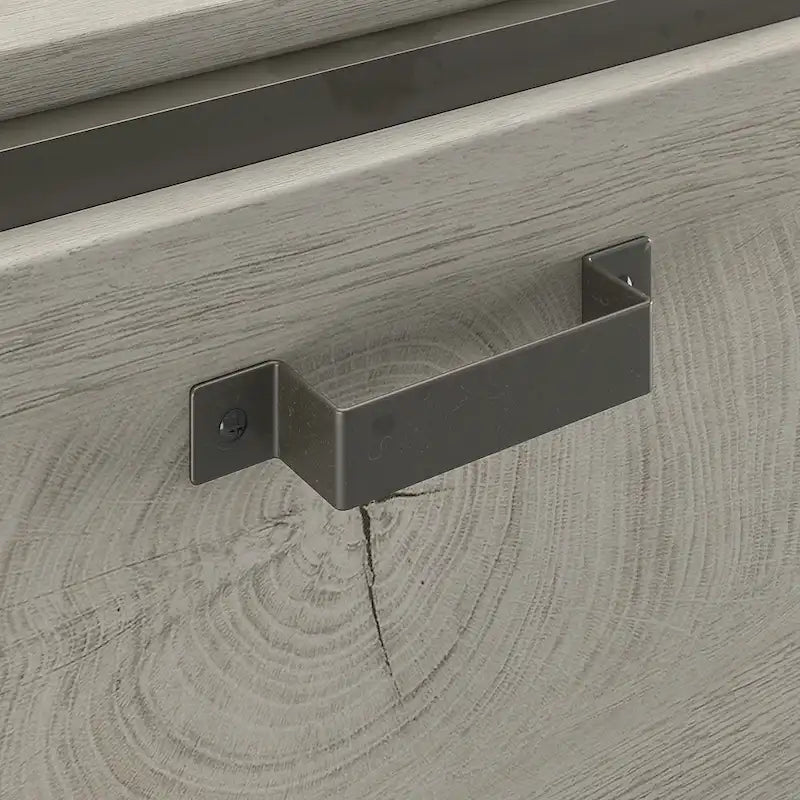 Seitlicher Aktenschrank in rustikalem Grau